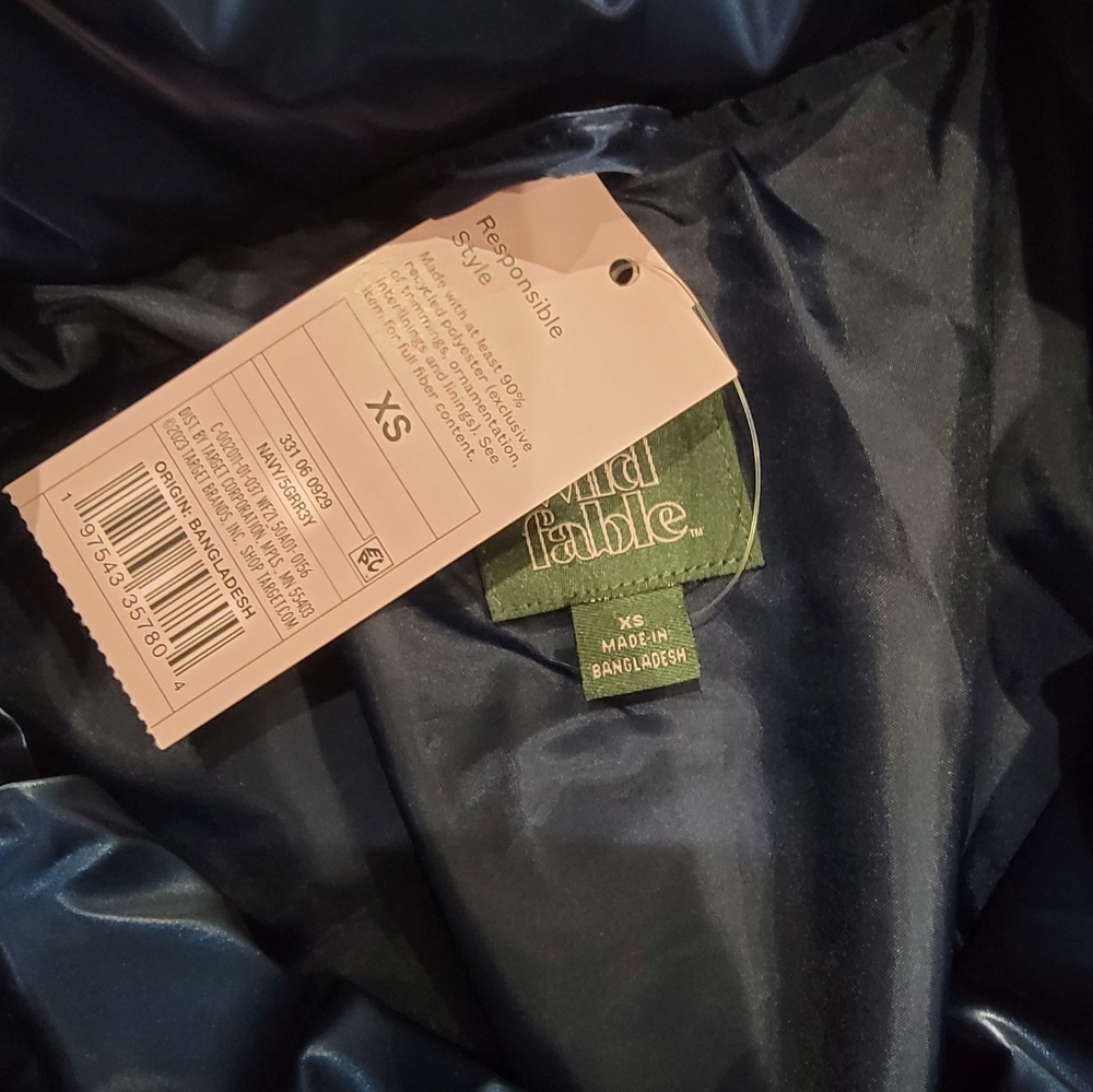 Wild Fable NWT Metallic Blue Puffer - Picture 2 of 5